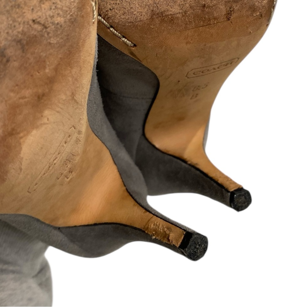 Coach Gray Suede Women's Pumps - Picture 6 of 8